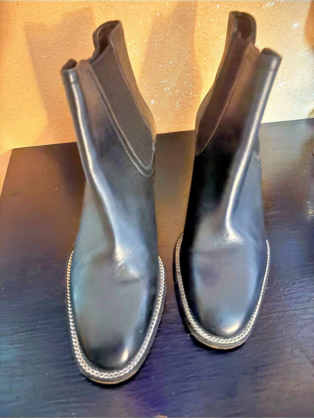 Vince Camuto Jentilliy Black Leather Ankle Boots US 8.5 M
